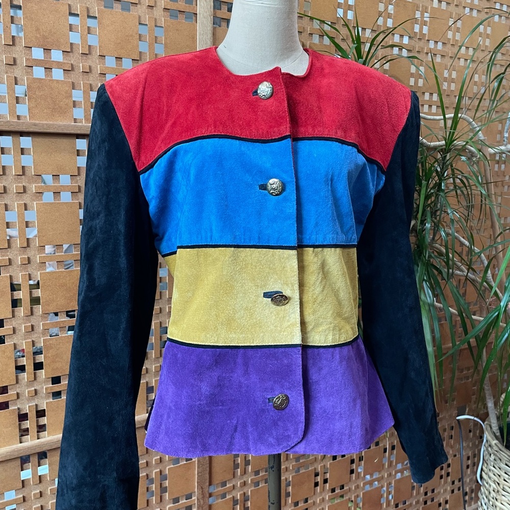 Vintage Multi Color Suede jacket